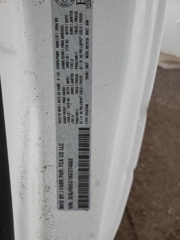 3C6JR6EG1NG374663 - 2022 RAM 1500 CLASS SLT თეთრი ფოტო 12