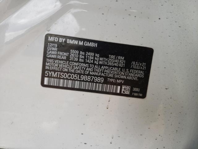 5YMTS0C05L9B87989 - 2020 BMW X3 M COMPETITION Սպիտակ լուսանկար 13