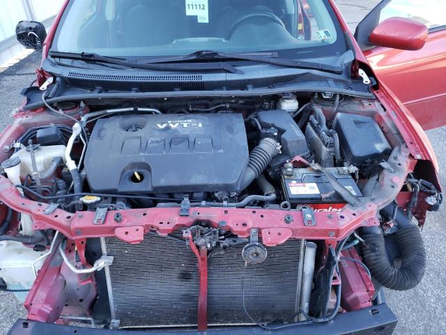 2T1BU4EE8AC491904 - 2010 TOYOTA COROLLA BASE RED photo 11