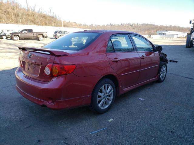 2T1BU4EE8AC491904 - 2010 TOYOTA COROLLA BASE RED photo 3