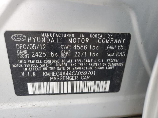 KMHEC4A44CA059701 - 2012 HYUNDAI SONATA HYBRID SILVER photo 12