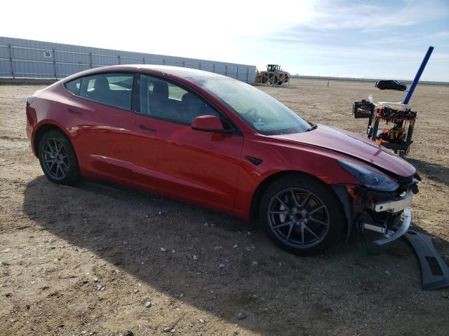 5YJ3E1EA4NF185278 - 2022 TESLA MODEL 3 RED photo 4