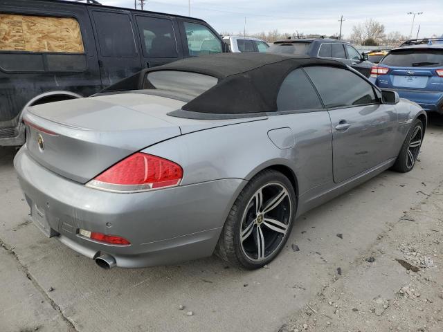 WBAEK13426CN75029 - 2006 BMW 650 I SILVER photo 3