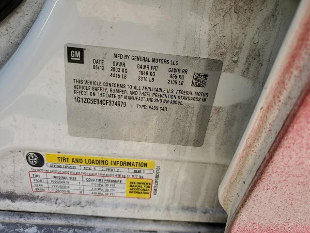 1G1ZC5E04CF374979 - 2012 CHEVROLET MALIBU 1LT WHITE photo 12