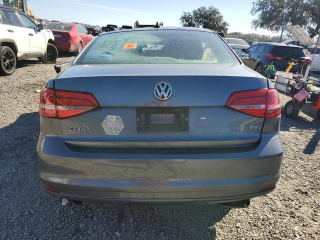 3VWLA7AJ5FM326163 - 2015 VOLKSWAGEN JETTA TDI GRAY photo 6