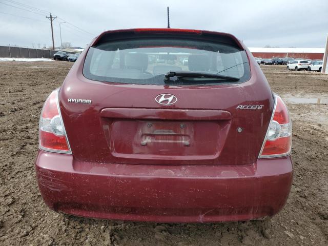 KMHCN36CX7U032793 - 2007 HYUNDAI ACCENT SE BURGUNDY photo 6