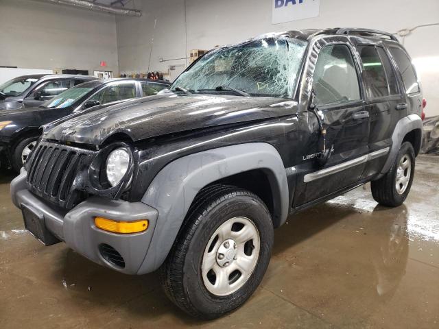 1J4GL48K52W118591 - 2002 JEEP LIBERTY SPORT BLACK photo 1