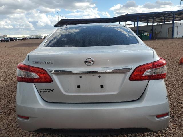 3N1AB7AP6FY382393 - 2015 NISSAN SENTRA S SILVER photo 6