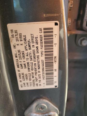 1HGCP26398A144207 - 2008 HONDA ACCORD LX GRAY photo 13