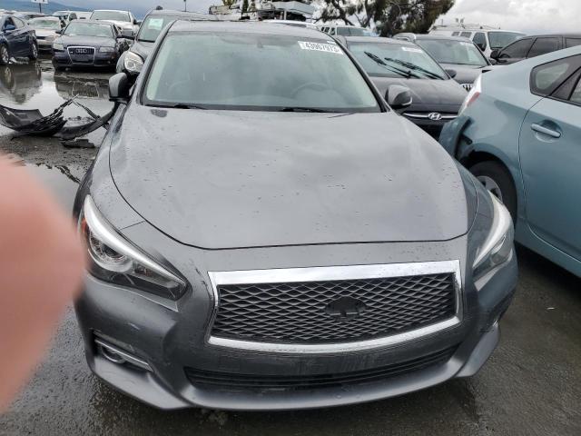 JN1BV7AP8FM353704 - 2015 INFINITI Q50 BASE GRAY photo 5