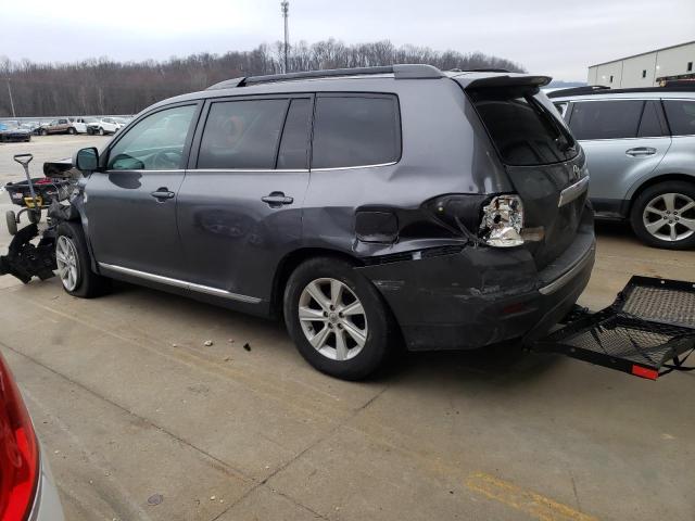 5TDZK3EH8DS134971 - 2013 TOYOTA HIGHLANDER BASE GRAY photo 2