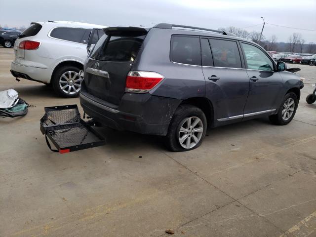 5TDZK3EH8DS134971 - 2013 TOYOTA HIGHLANDER BASE GRAY photo 3