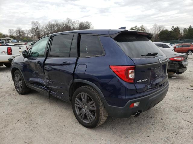 5FNYF7H54KB005894 - 2019 HONDA PASSPORT EXL BLUE photo 2