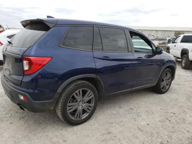 5FNYF7H54KB005894 - 2019 HONDA PASSPORT EXL BLUE photo 3