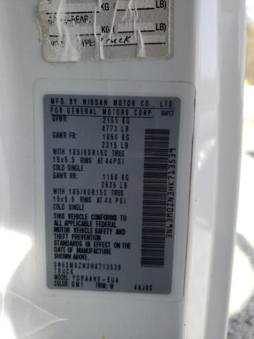 3N63M0ZN3HK713539 - 2017 CHEVROLET CITY EXPRE LT 白色 照片 13