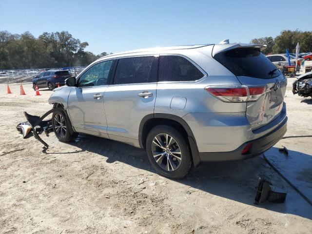 5TDJKRFH3GS324292 - 2016 TOYOTA HIGHLANDER XLE SILVER photo 2