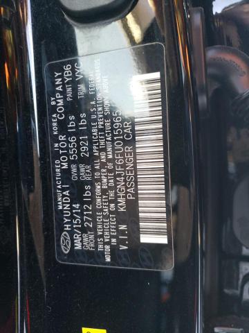 KMHGN4JF6FU015965 - 2015 HYUNDAI GENESIS 5.0L BLACK photo 12