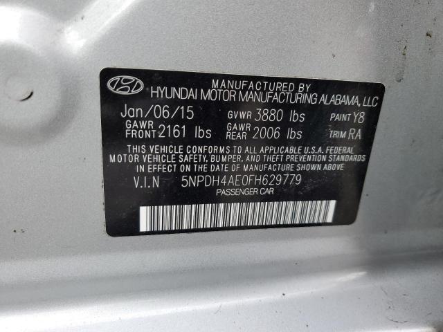 5NPDH4AE0FH629779 - 2015 HYUNDAI ELANTRA SE SILVER photo 13