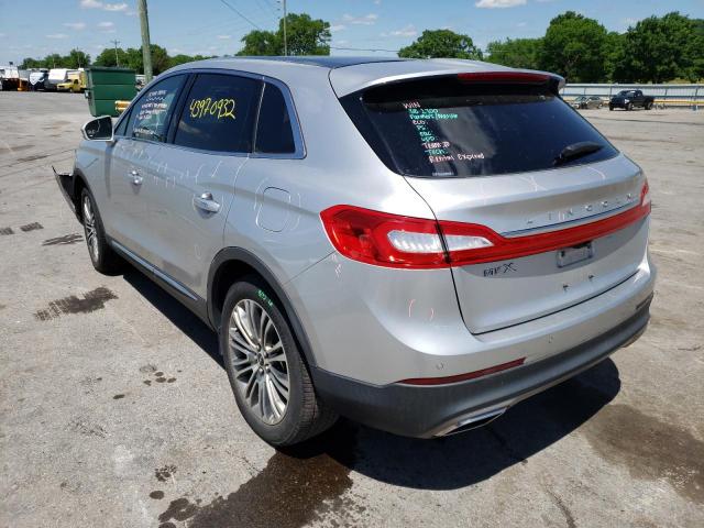 2LMPJ6LR8HBL29029 - 2017 LINCOLN MKX RESERVE Արծաթագույն լուսանկար 3