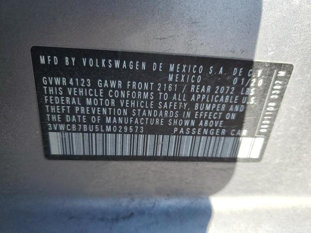 3VWCB7BU5LM029573 - 2020 VOLKSWAGEN JETTA S SILVER photo 12