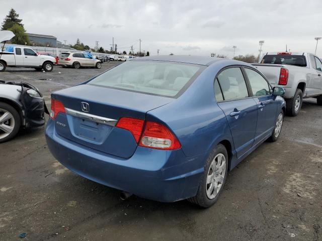 19XFA165X9E048397 - 2009 HONDA CIVIC LX BLUE photo 3