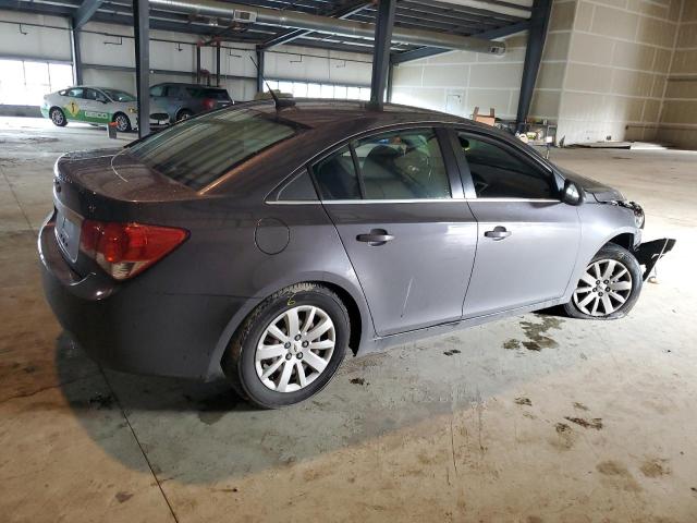 1G1PF5S92B7103302 - 2011 CHEVROLET CRUZE LT GRAY photo 3