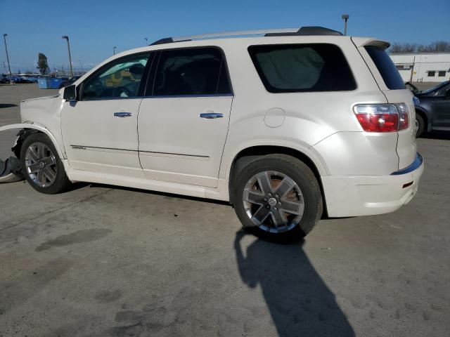 1GKKVTED8BJ406360 - 2011 GMC ACADIA DENALI WHITE photo 2