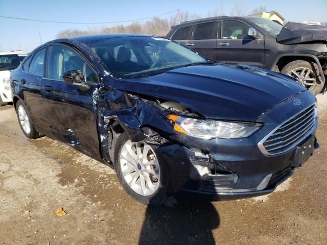 3FA6P0HD3LR224144 - 2020 FORD FUSION SE BLUE photo 4