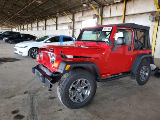 1J4FA29S16P744689 - 2006 JEEP WRANGLER / SE RED photo 1