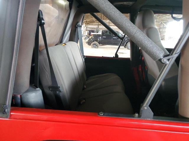 1J4FA29S16P744689 - 2006 JEEP WRANGLER / SE RED photo 10