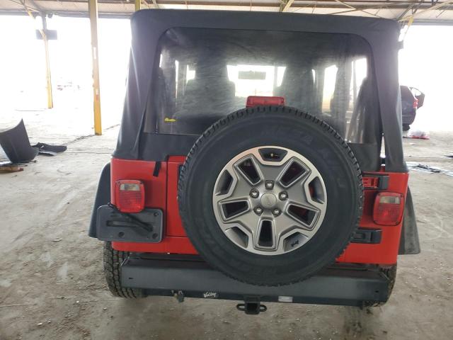 1J4FA29S16P744689 - 2006 JEEP WRANGLER / SE RED photo 6