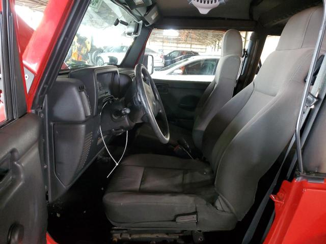 1J4FA29S16P744689 - 2006 JEEP WRANGLER / SE RED photo 7