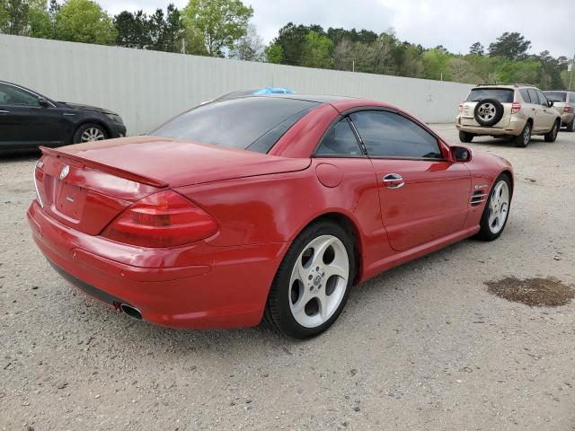 WDBSK75F54F063444 - 2004 MERCEDES-BENZ SL 500 RED photo 3