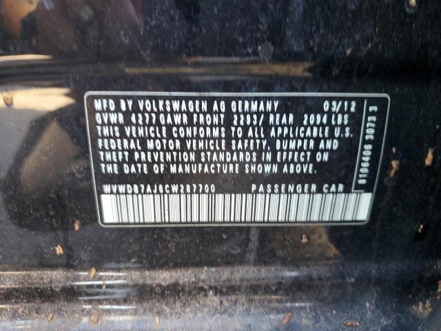 WVWDB7AJ6CW287700 - 2012 VOLKSWAGEN GOLF Qara foto 12