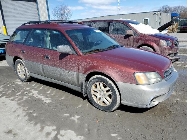 4S3BH675437655313 - 2003 SUBARU LEGACY OUTBACK AWP MAROON photo 4