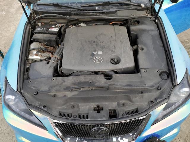 JTHCK262772019346 - 2007 LEXUS IS 250 SILVER photo 11