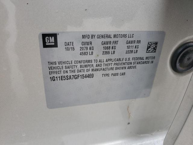 1G11E5SA7GF154469 - 2016 CHEVROLET MALIBU LIM LTZ 奶油色 照片 12