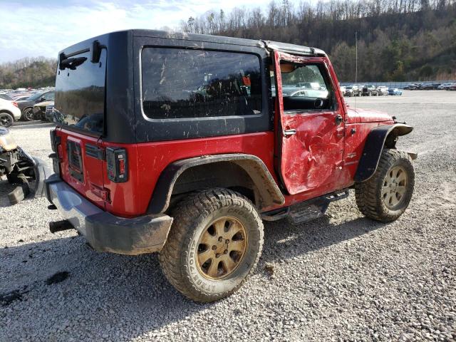 1J4AA5D18BL612427 - 2011 JEEP WRANGLER SAHARA RED photo 3