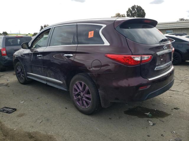 5N1AL0MN3DC350059 - 2013 INFINITI JX35 BURGUNDY photo 2