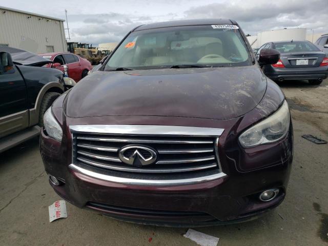 5N1AL0MN3DC350059 - 2013 INFINITI JX35 BURGUNDY photo 5