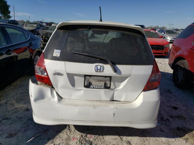 JHMGD386X7S006429 - 2007 HONDA FIT S WHITE photo 6