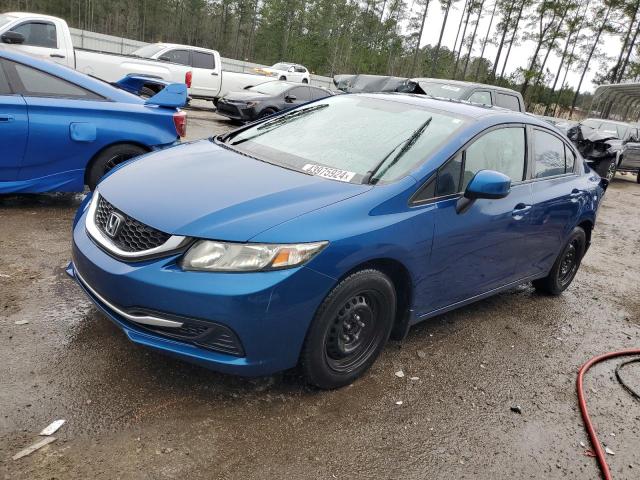 2HGFB2F50DH549641 - 2013 HONDA CIVIC LX BLUE photo 1