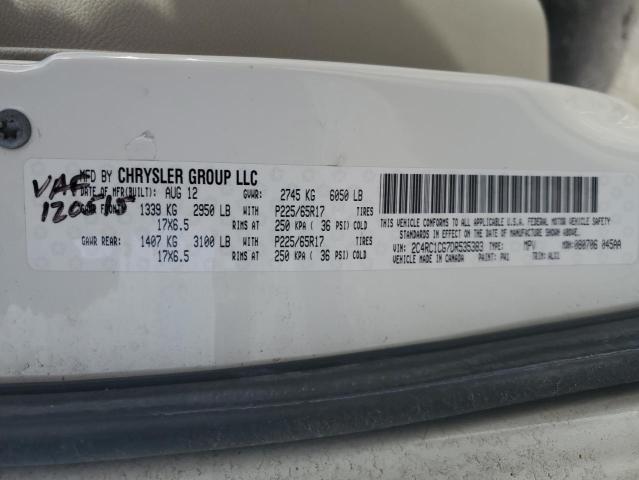 2C4RC1CG7DR535383 - 2013 CHRYSLER TOWN & COU TOURING L WHITE photo 13