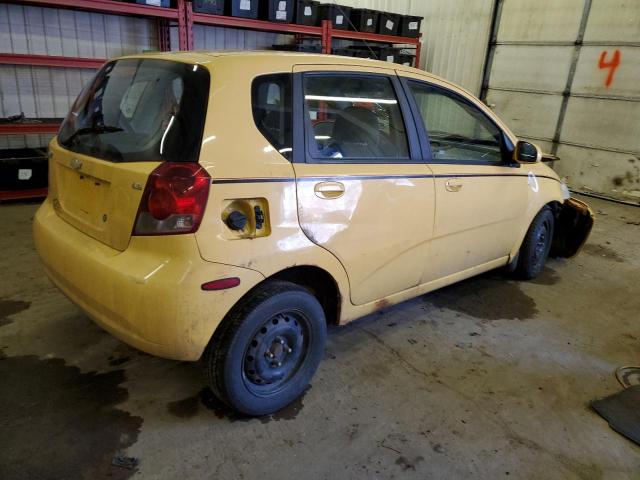 KL1TD66667B733725 - 2007 CHEVROLET AVEO LS BASE ყვითელი ფოტო 3