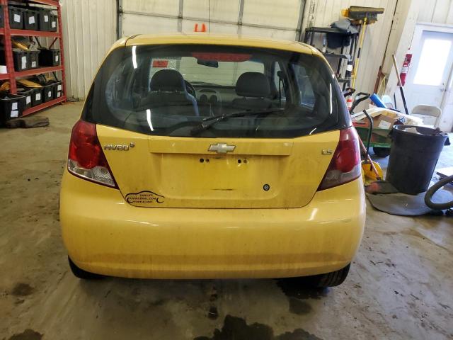 KL1TD66667B733725 - 2007 CHEVROLET AVEO LS BASE ყვითელი ფოტო 6
