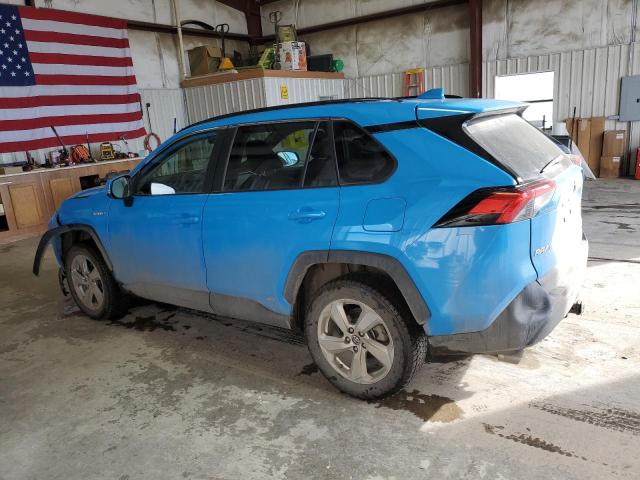 4T3B6RFV9MU006721 - 2021 TOYOTA RAV4 XLE PREMIUM BLUE photo 2