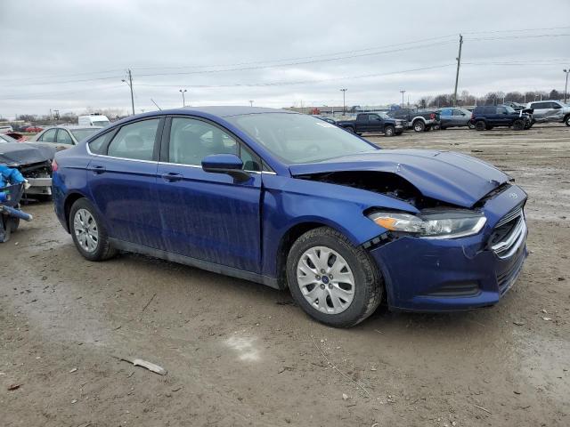 1FA6P0G75E5355934 - 2014 FORD FUSION S BLUE photo 4