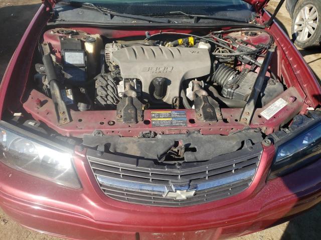 2G1WH52K859291383 - 2005 CHEVROLET IMPALA LS RED photo 11