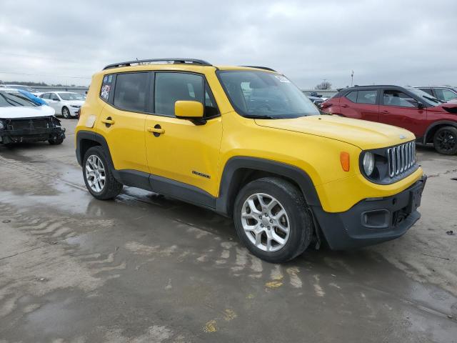 ZACCJABB2HPE98691 - 2017 JEEP RENEGADE LATITUDE YELLOW photo 4