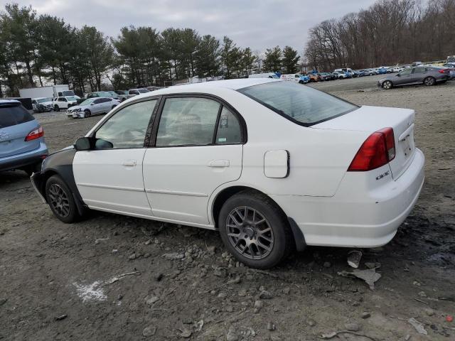 2HGES16555H533037 - 2005 HONDA CIVIC LX WHITE photo 2